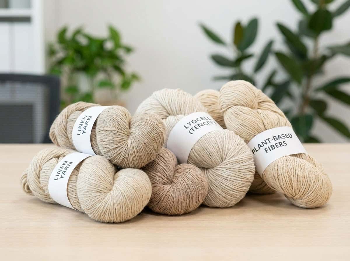 Wound plant-based yarn skeins